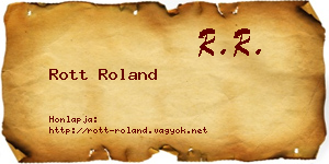 Rott Roland névjegykártya